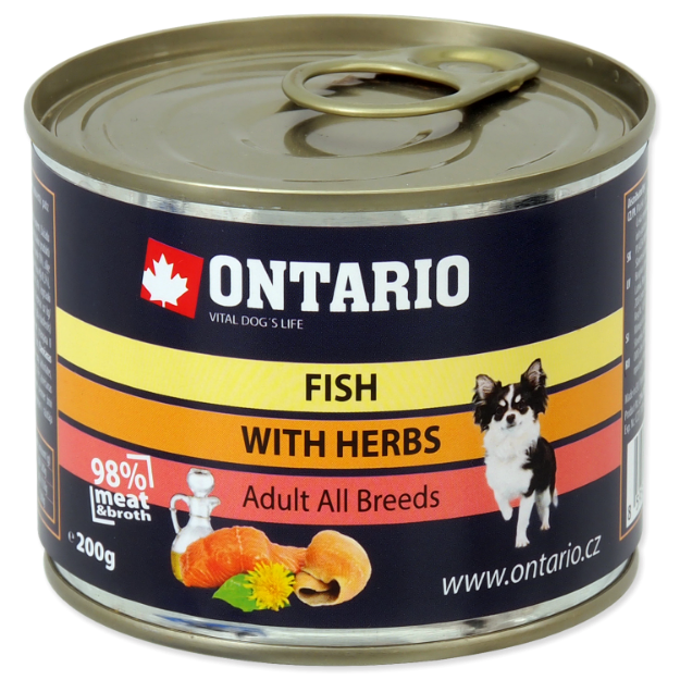 Konzerva ONTARIO Dog Mini Multi Fish and Salmon Oil 200g