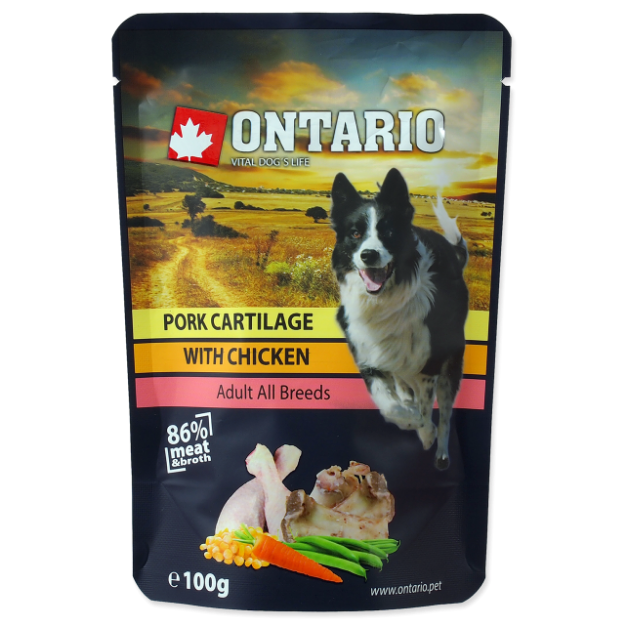 Kapsicka ONTARIO Dog Pork Cartilage with Chicken in Broth 100g